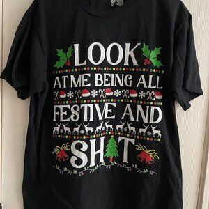3/$15.00 Men's Festive Christmas Shirt L